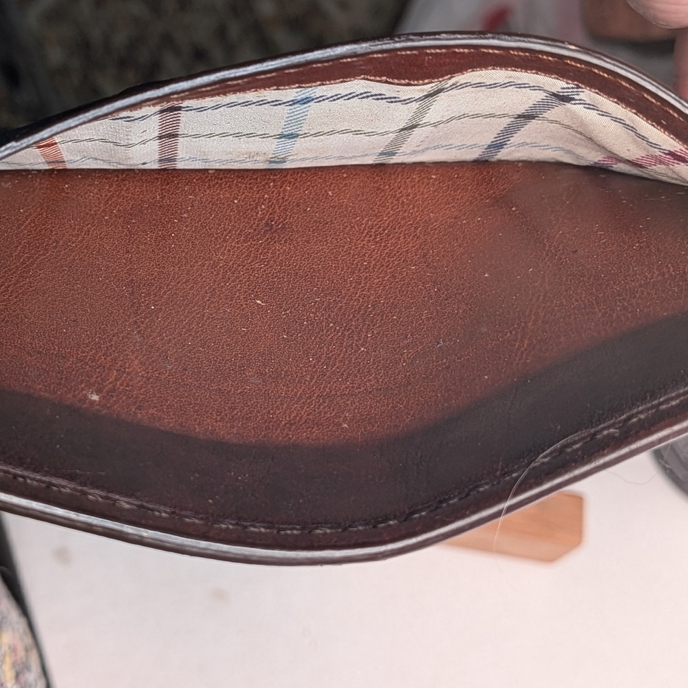 Vintage Coach Bleeker Dark Brown Smooth Leather Tattersall Buckle Long Wallet - Picture 16 of 16